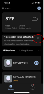 A screenshot of a smart home app

Description automatically generated